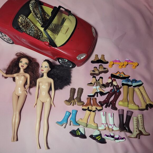 Mattel Other - My Scene Doll Shoes Barbie Lot Bratz Nolee Chelsea Car Mattel Toys Retro Bundle